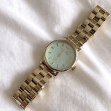 Buy Shop Marc Jacobs Baker Mint Green Dial Gold Steel Strap Watch for Women - MBM3284 USA Online