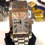 Buy Shop Emporio Armani Classic White Dial Silver Steel Strap Watch For Men - AR0145 USA Online