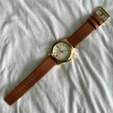 Buy Shop Marc Jacobs Baby Dave White Dial Brown Leather Strap Watch for Women - MBM1261 USA Online