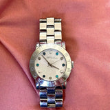 Buy Shop Marc Jacobs Amy White Dial Silver Steel Strap Watch for Women - MBM3140 USA Online