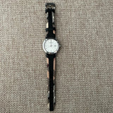 Buy Shop Burberry The City White Dial Black Haymarket Leather Strap Watch for Women - BU9150 USA Online