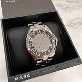Buy Shop Marc Jacobs Henry Transparent Silver Dial Silver Steel Strap Watch for Women - MBM3205 USA Online