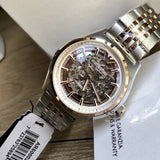 Buy Shop Emporio Armani Meccanico White Dial Two Tone Stainless Steel Watch For Men - AR60002 USA Online