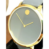 Buy Shop Movado 70th Anniversary Special Edition Grey Dial Grey Leather Strap Watch For Women - 0607140 USA Online