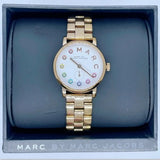 Buy Shop Marc Jacobs Baker White Dial Gold Steel Strap Watch for Women - MBM3440 USA Online