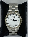 Buy Shop Marc Jacobs Henry Diamonds White Dial Silver Steel Strap Watch for Women - MBM3044 USA Online