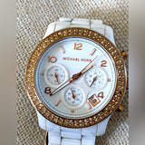 Buy Shop Michael Kors Ceramic White Dial White Steel Strap Watch for Women - MK5269 USA Online