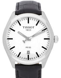 Buy Shop Tissot T Classic PR 100 White Dial Black Leather Strap Watch for Men - T101.410.16.031.00 USA Online