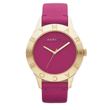 Marc Jacobs Blade Purple Dial Purple Leather Strap Watch for Women - MBM1203