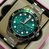 Buy Shop Fossil FB-03 Chronograph Green Dial Silver Steel Strap Watch for Men - FS5726 USA Online