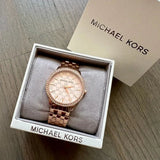 Buy Shop Michael Kors Argyle Quartz Rose Gold Dial Rose Gold Steel Strap Watch For Women - MK3156 USA Online