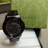 Buy Shop Gucci G Timeless Sport Black Dial Black Steel Strap Watch For Men - YA126230 USA Online