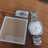Buy Shop Michael Kors Bryn Quartz Silver Dial Silver Steel Strap Watch For Women - MK6133 USA Online