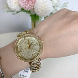 Buy Shop Michael Kors Catelyn Crystals Gold Dial Gold Steel Strap Watch For Women - MK4674 USA Online