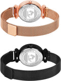 Buy Shop Emporio Armani Gianni T Bar Mother of Pearl Dial Rose Gold Mesh Bracelet Watch For Women - AR11320 USA Online