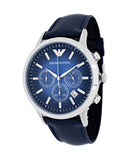 Buy Shop Emporio Armani Classic Chronograph Blue Dial Blue Leather Strap Watch For Men - AR2473 USA Online