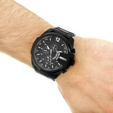 Buy Shop Diesel Mega Chief Chronograph Black Dial Black Steel Strap Watch For Men - DZ4283 USA Online