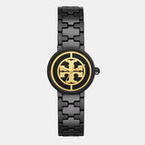 Buy Shop Tory Burch Reva Black Dial Black Steel Strap Watch for Women - TBW4038 USA Online