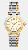 Buy Shop Tory Burch Classic T White Dial Two Tone Steel Strap Watch for Women - TBW9014 USA Online