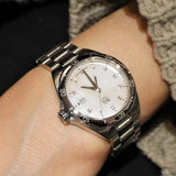 Tag Heuer Formula 1 Diamonds Mother Of Pearl White Dial Silver Steel Strap Watch for Women - WBJ1419.BA0664