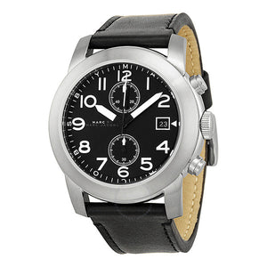 Buy Shop Marc Jacobs Larry Chronograph Black Dial Black Leather Strap Watch for Men - MBM5033 USA Online