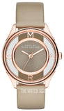 Buy Shop Marc Jacobs Tether Grey Dial Grey Leather Strap Watch for Women - MBM1375 USA Online