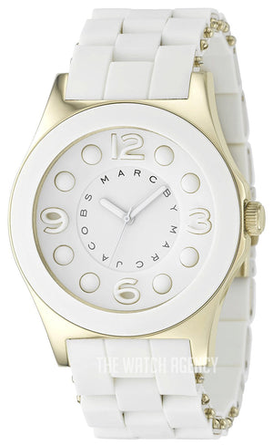Buy Shop Marc Jacobs Dress White Dial White Silicone Strap Watch for Women - MBM2500 USA Online