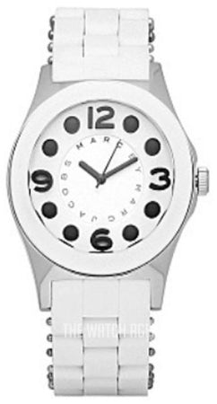 Buy Shop Marc Jacobs Dress White Dial White Silicone Strap Watch for Women - MBM2502 USA Online