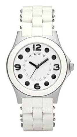 Buy Shop Marc Jacobs Perry White Dial White Silicone Strap Watch for Women - MBM2533 USA Online