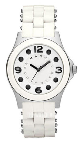 Buy Shop Marc Jacobs Pelly White Dial White Silicone Strap Watch for Women - MBM2503 USA Online