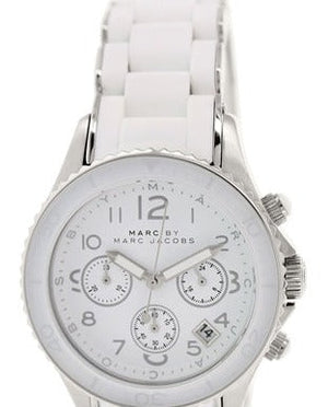 Buy Shop Marc Jacobs Rock White Dial White Silicone Strap Watch for Women - MBM2545 USA Online