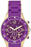 Buy Shop Marc Jacobs Rock Chronograph Purple Dial Purple Silicone Strap Watch for Women - MBM2549 USA Online