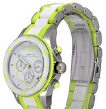 Buy Shop Marc Jacobs Rock Chronograph White Dial White & Green Silicone Strap Watch for Women - MBM2592 USA Online