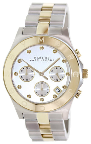 Buy Shop Marc Jacobs Blade Chronograph Silver Dial Two Tone Steel Strap Watch for Women - MBM3177 USA Online
