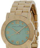 Buy Shop Marc Jacobs Amy Blue Dial Gold Steel Strap Watch for Women - MBM3301 USA Online