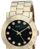 Buy Shop Marc Jacobs Amy Glitz Black Dial Gold Steel Strap Watch for Women - MBM3334 USA Online