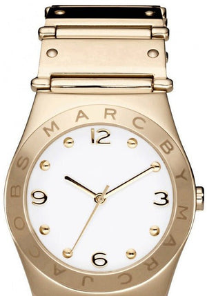 Buy Shop Marc Jacobs Amy White Dial Gold Steel Strap Watch for Women - MBM8519 USA Online