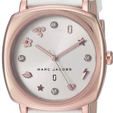 Buy Shop Marc Jacobs Mandy White Dial White Leather Strap Watch for Women - MJ8678 USA Online