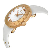 Buy Shop Marc Jacobs Amy White Dial White Leather Strap Watch for Women - MBM1180 USA Online