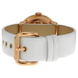 Buy Shop Marc Jacobs Amy White Dial White Leather Strap Watch for Women - MBM1180 USA Online