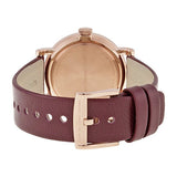 Buy Shop Marc Jacobs Baker Maroon Dial Maroon Leather Strap Watch for Women - MBM1271 USA Online