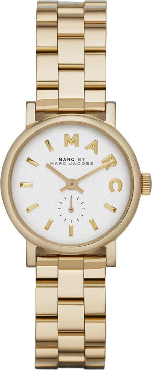 Buy Shop Marc Jacobs Baker White Dial Gold Steel Strap Watch for Women - MBM3247 USA Online
