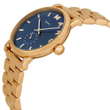 Buy Shop Marc Jacobs Baker Blue Dial Rose Gold Steel Strap Watch for Women - MBM3330 USA Online