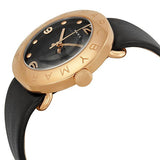 Buy Shop Marc Jacobs Amy Black Dial Black Leather Strap Watch for Women - MBM1225 USA Online