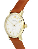 Buy Shop Marc Jacobs Baker White Dial Brown Leather Strap Watch for Women - MBM1317 USA Online