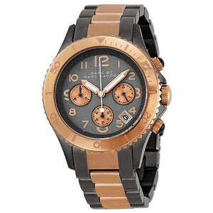 Buy Shop Marc Jacobs Marc Chronograph Grey Dial Two Tone Steel Strap Watch for Men - MBM3157 USA Online