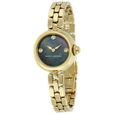 Buy Shop Marc Jacobs Courtney Mother of Pearl Black Dial Gold Steel Strap Watch for Women - MJ3460 USA Online
