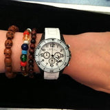 Buy Shop Marc Jacobs Rock Chronograph White Dial White Silicone Strap Watch for Women - MBM2574 USA Online