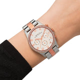 Buy Shop Marc Jacobs Henry Chronograph Silver Dial Two Tone Steel Strap Watch for Women - MBM3106 USA Online