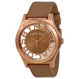 Buy Shop Marc Jacobs Henry Dinky Skeleton Beige Dial Beige Leather Strap Watch for Women - MBM1245 USA Online